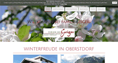 Desktop Screenshot of ferien-bei-geiger.de